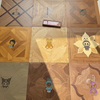 Crystal inlaid wooden floor