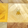 Crystal inlaid wooden floor