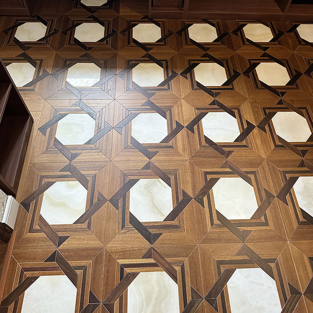 Jade and stone mosaic